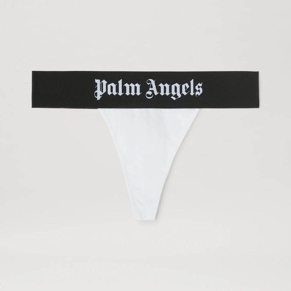 Palm Angels Classic Logo Thong, White Size XS, S, L, New In Box!